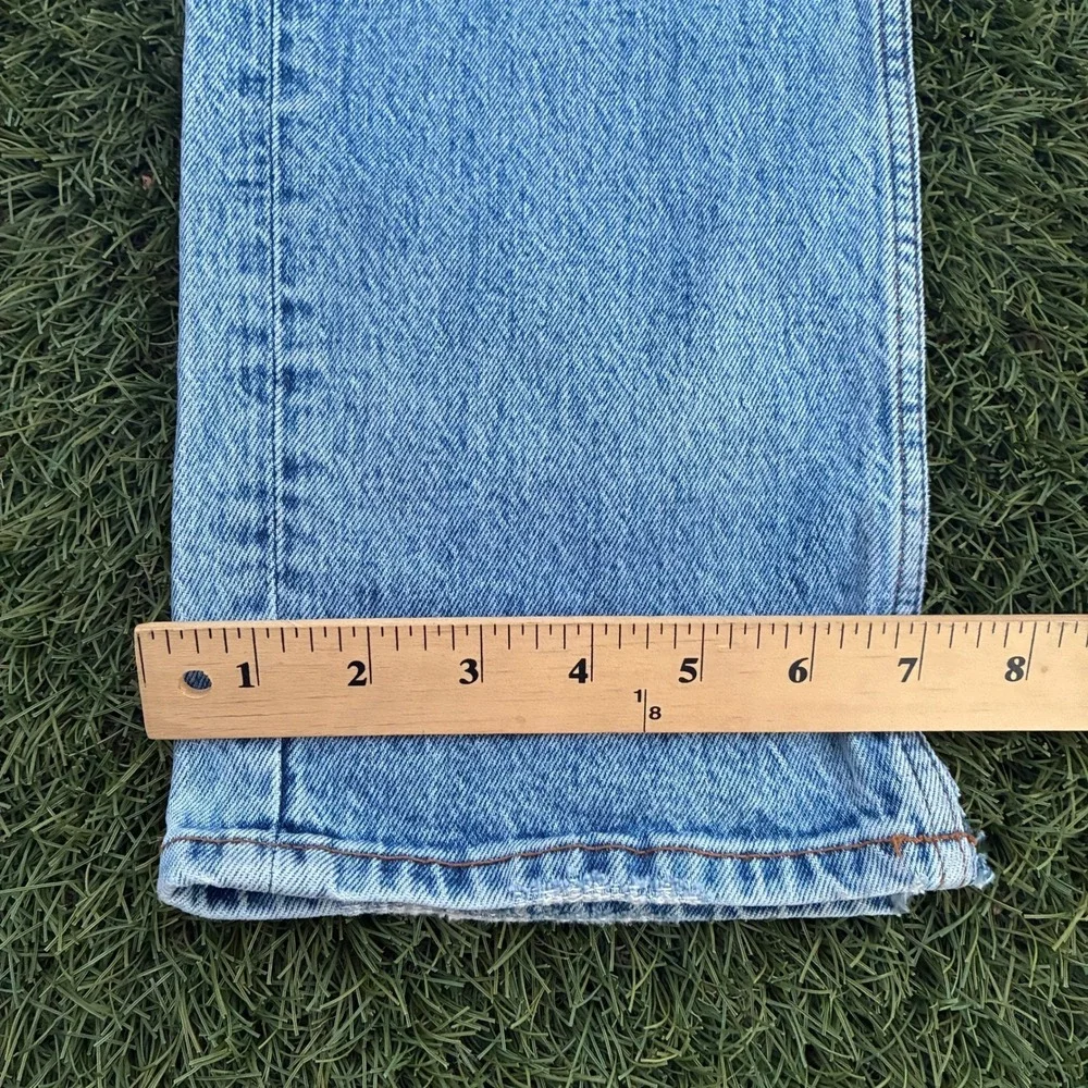Asos Slim Mens 36x32 Distressed Knee Light Wash Denim Jeans Faded Y2K Slim Faded